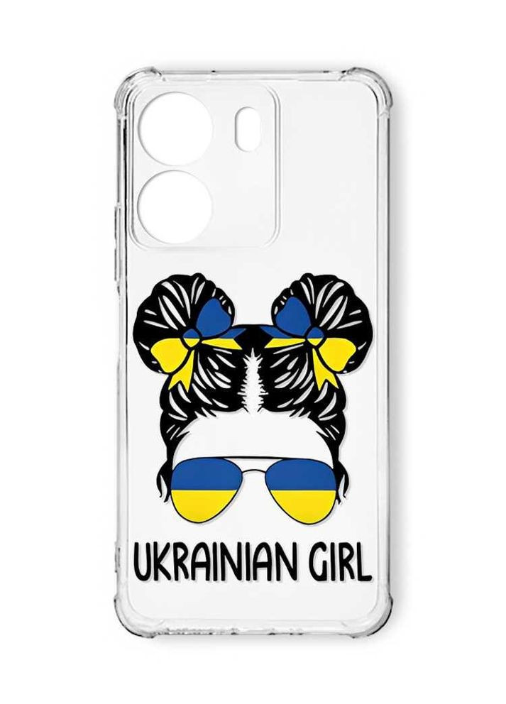 Чехол с утолщёнными углами на Xiaomi Redmi 13C:: Украинская девушка (принт 113) Creative (355389244)