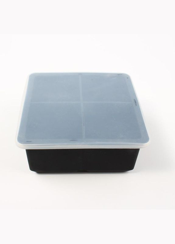 Форма для льда силиконовая с крышкой Кубики 4 ячейки 11х11х5 см Черный (C051349) Ice (333707580)