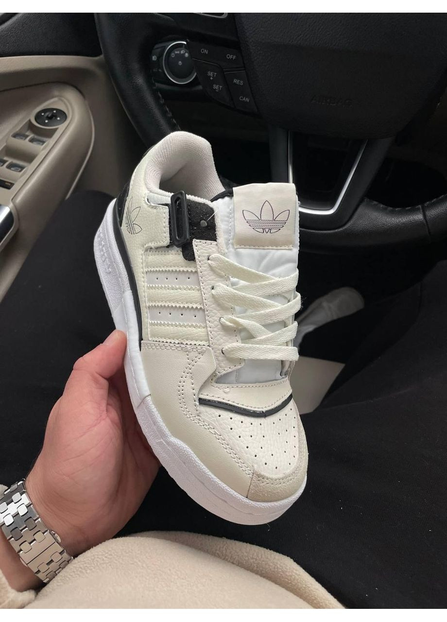 КРОСІВКИ ЖІНОЧІ ADIDAS FORUM BEIGE BLACK АДІДАС ФОРУМ No Brand чорні демісезони (367174561)
