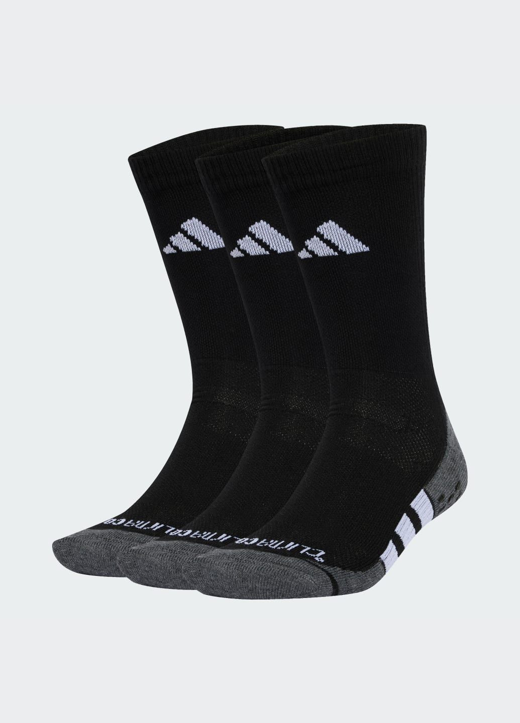 Чёрные три пары носков performance grip climacool cushioned crew adidas логотипы (372795330)