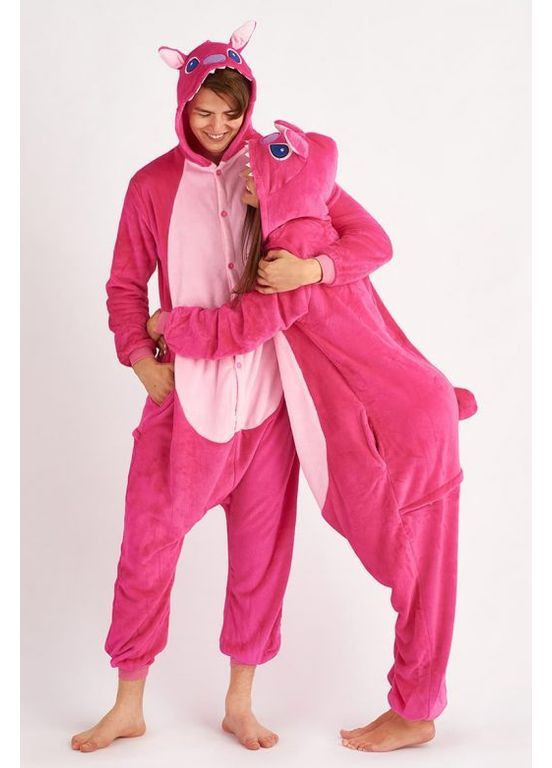 Пижама кигуруми мужская Стич розовый L (165-175 см) Jamboo (369669134)