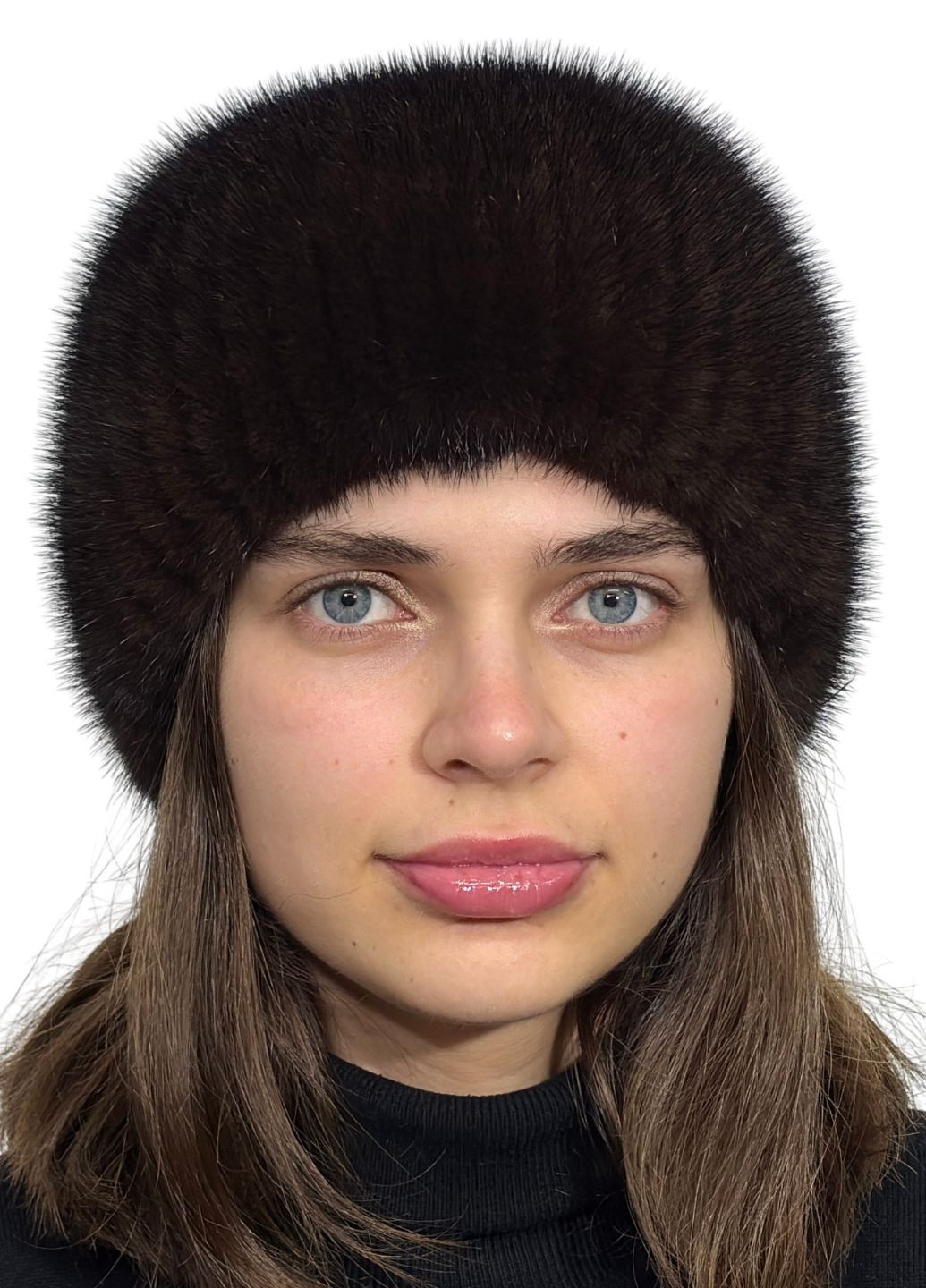 Женская вязаная меховая норковая шапка Меховой Стиль Мия (275999563)