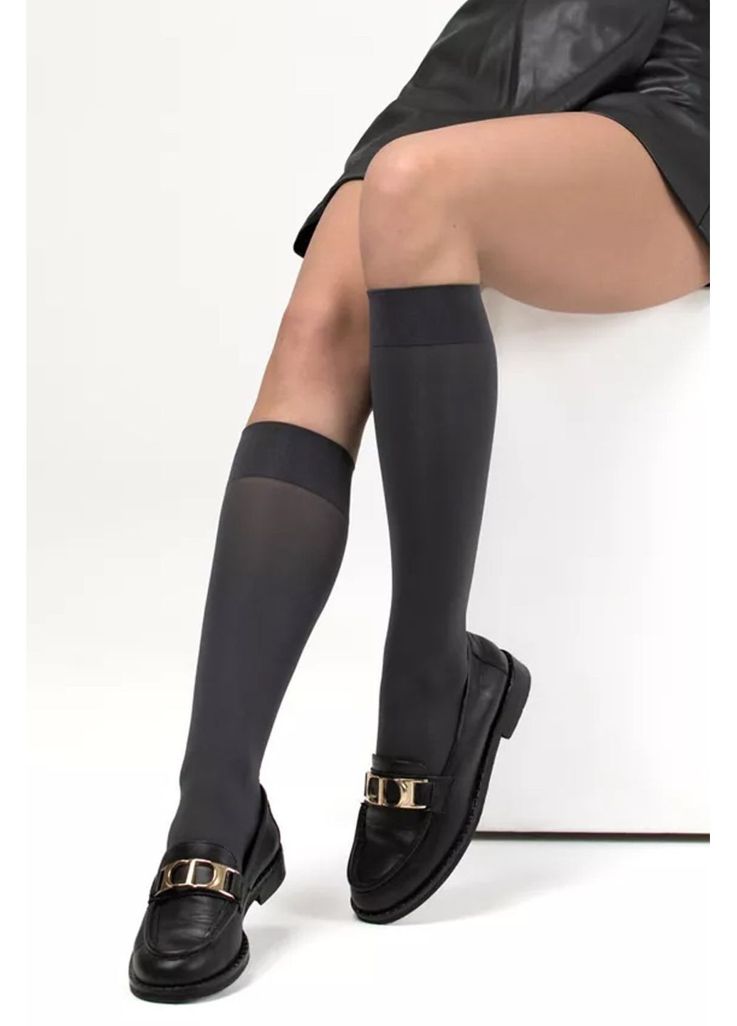 Графитовые гольфы из микрофибры microfibre 50 den Gabriella (349499498)