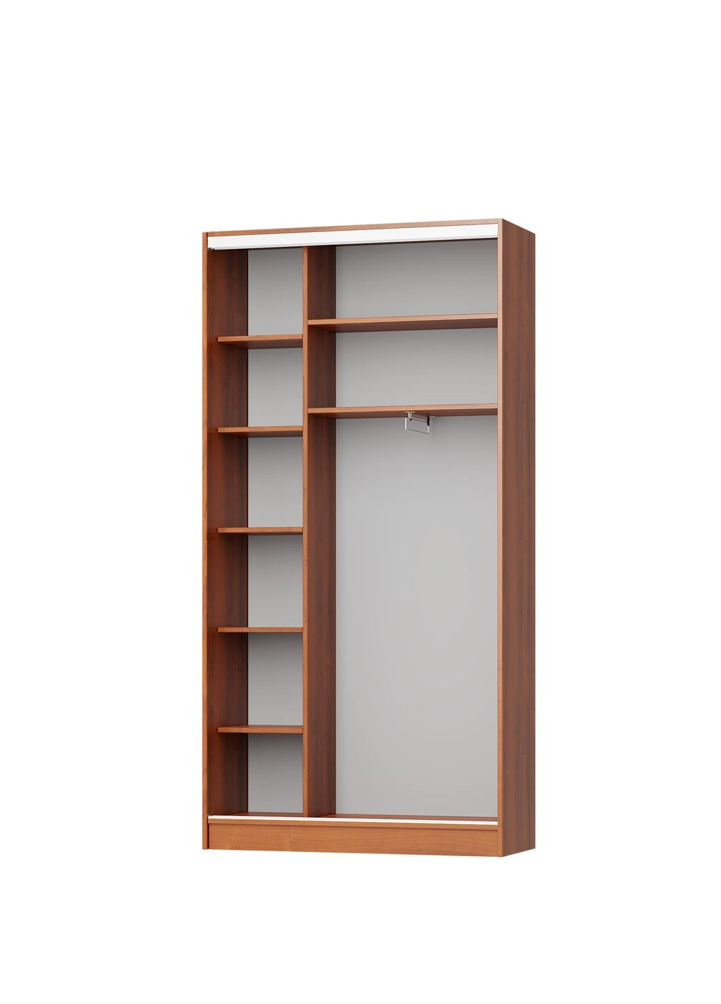 Шкаф-купе двухдверный Стандарт AL ДСП/Зеркало 120x45x240 см (MBS-3710) MebelStar (359449622)