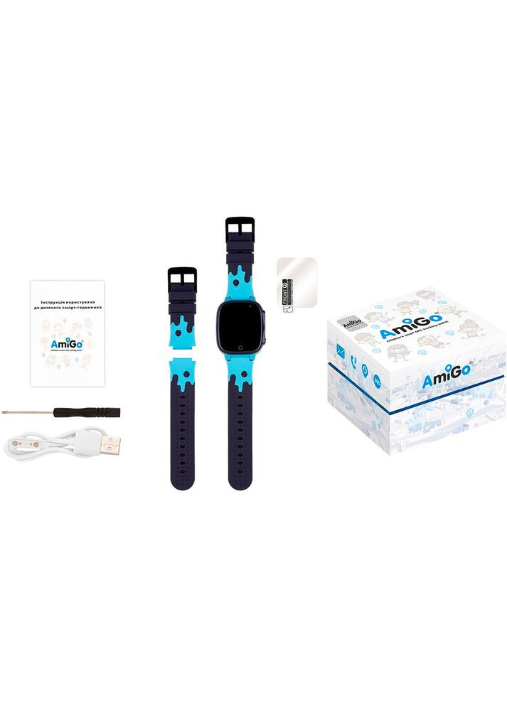 Смарт-годинник GO008 MILKY GPS WIFI Blue Amigo (330781418)