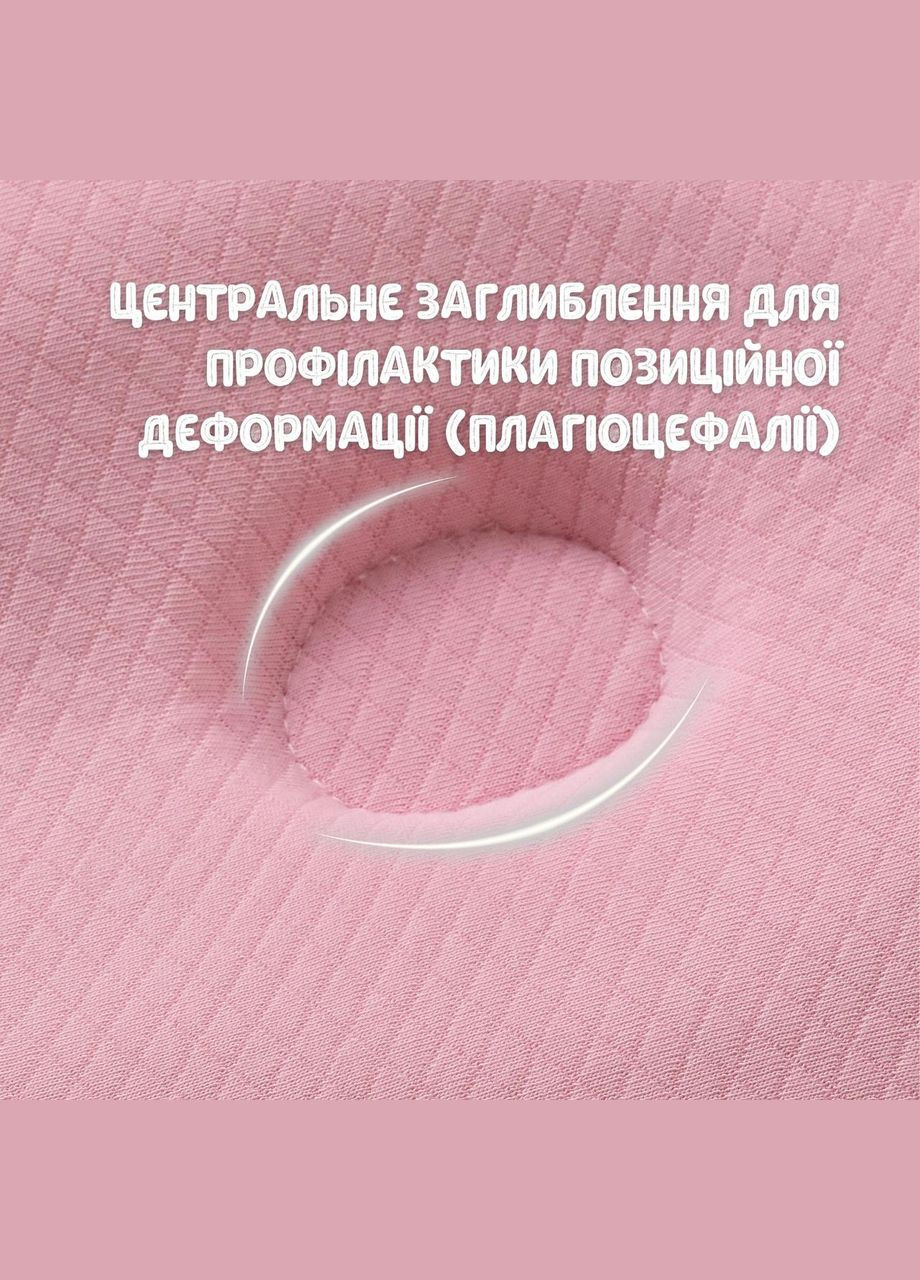 Подушка ортопедическая детская BabyComfort 27×22×3 см с эффектом памяти, в форме мишки розовая PAPAELLA (342116194)