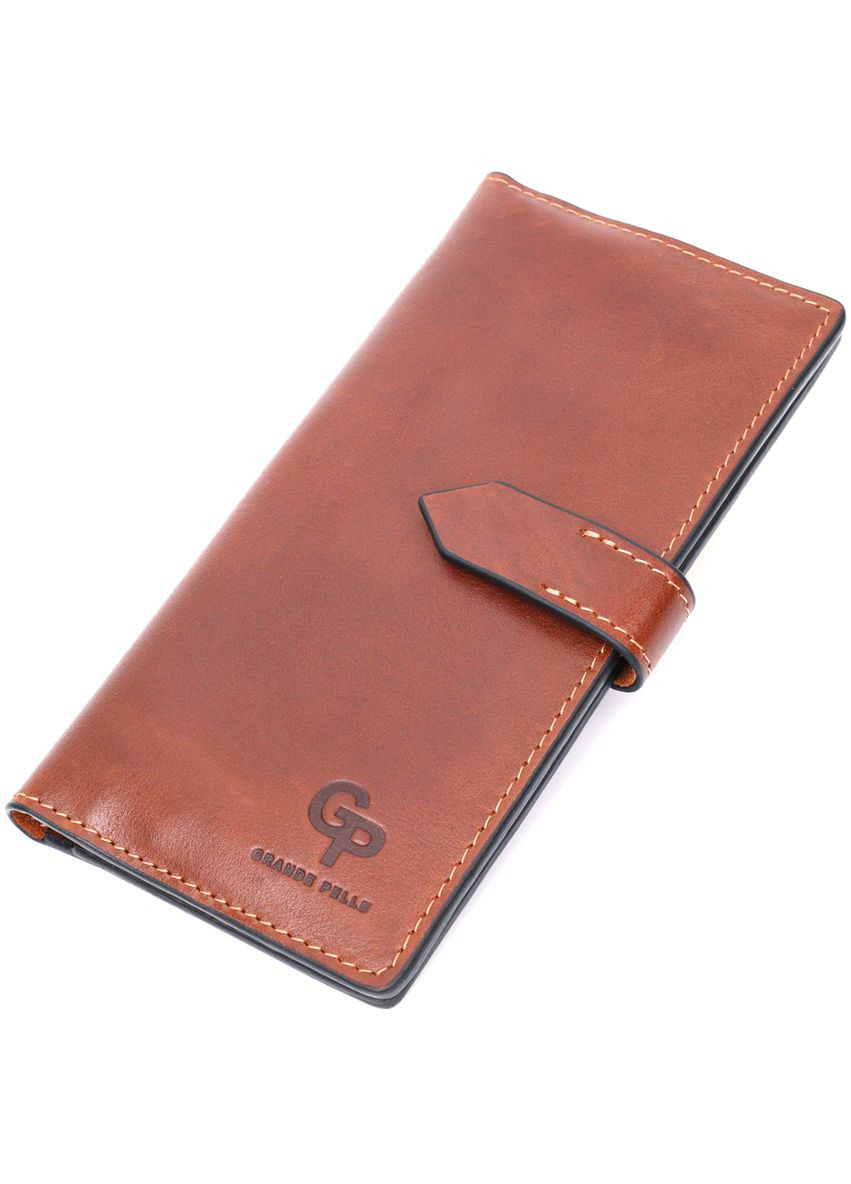 Гаманець чоловічий шкіряний 11660 Коричневий Grande Pelle (306882168)