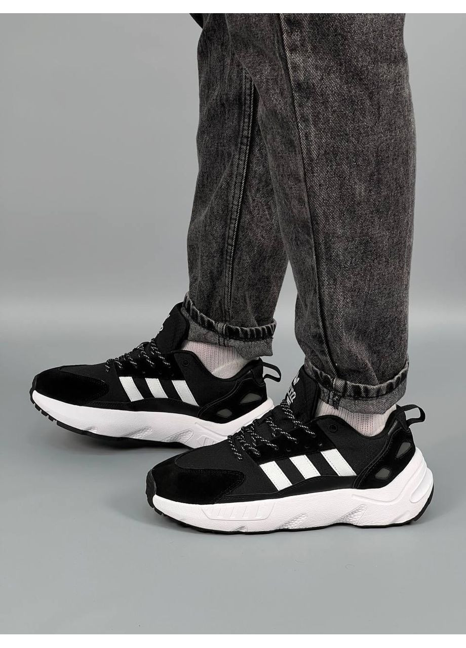 Черные демисезонные кроссовки мужские adidas zx 22 boost black white адидас zx 22 изи буст No Brand