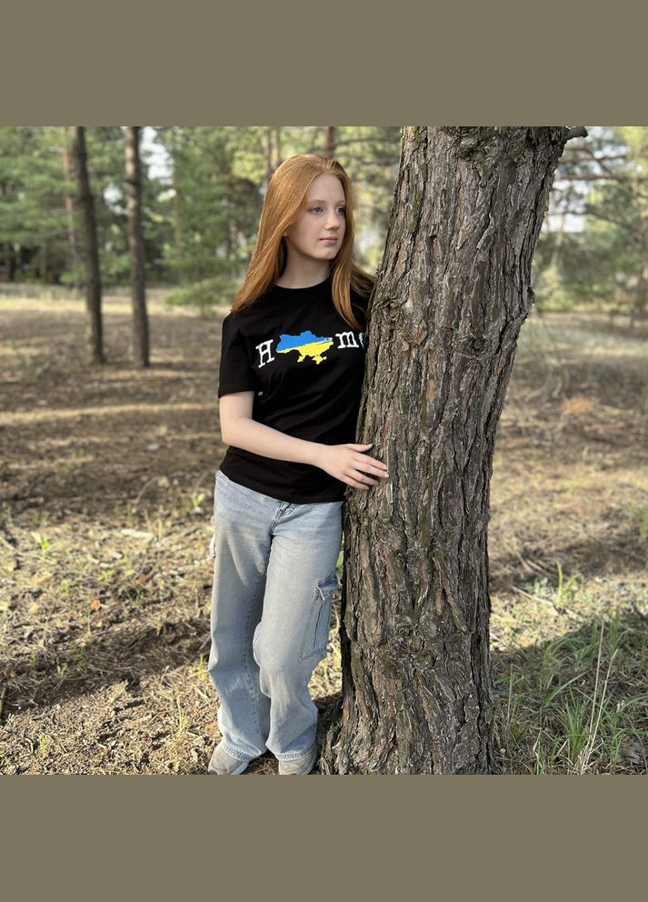 Футболка з принтом Home унісекс черная (TSHBS-111981) Emily (313652822)