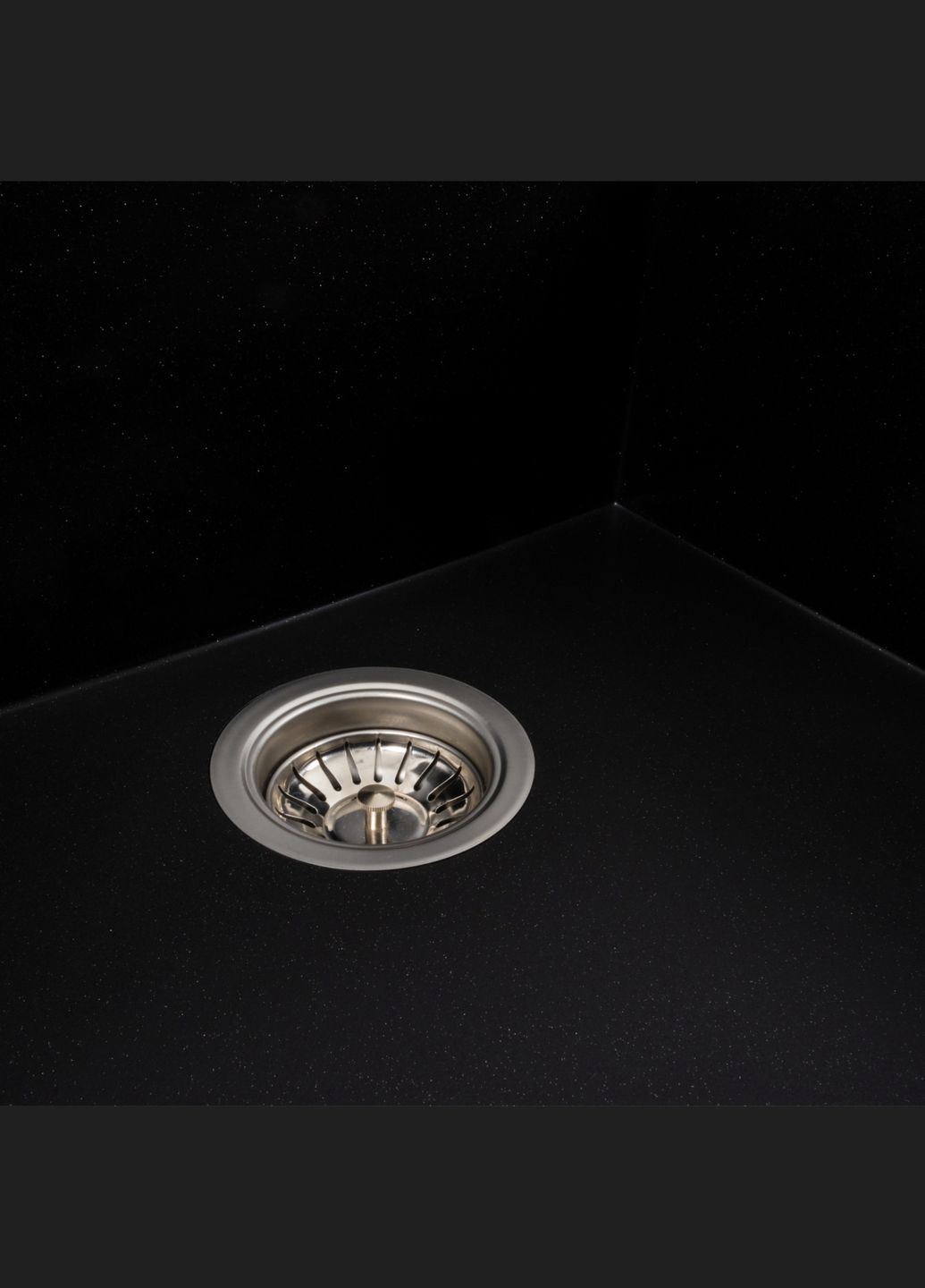 Гранітна мийка для кухні 9651 ATLAS матовий Чорний металік Platinum (278273898)