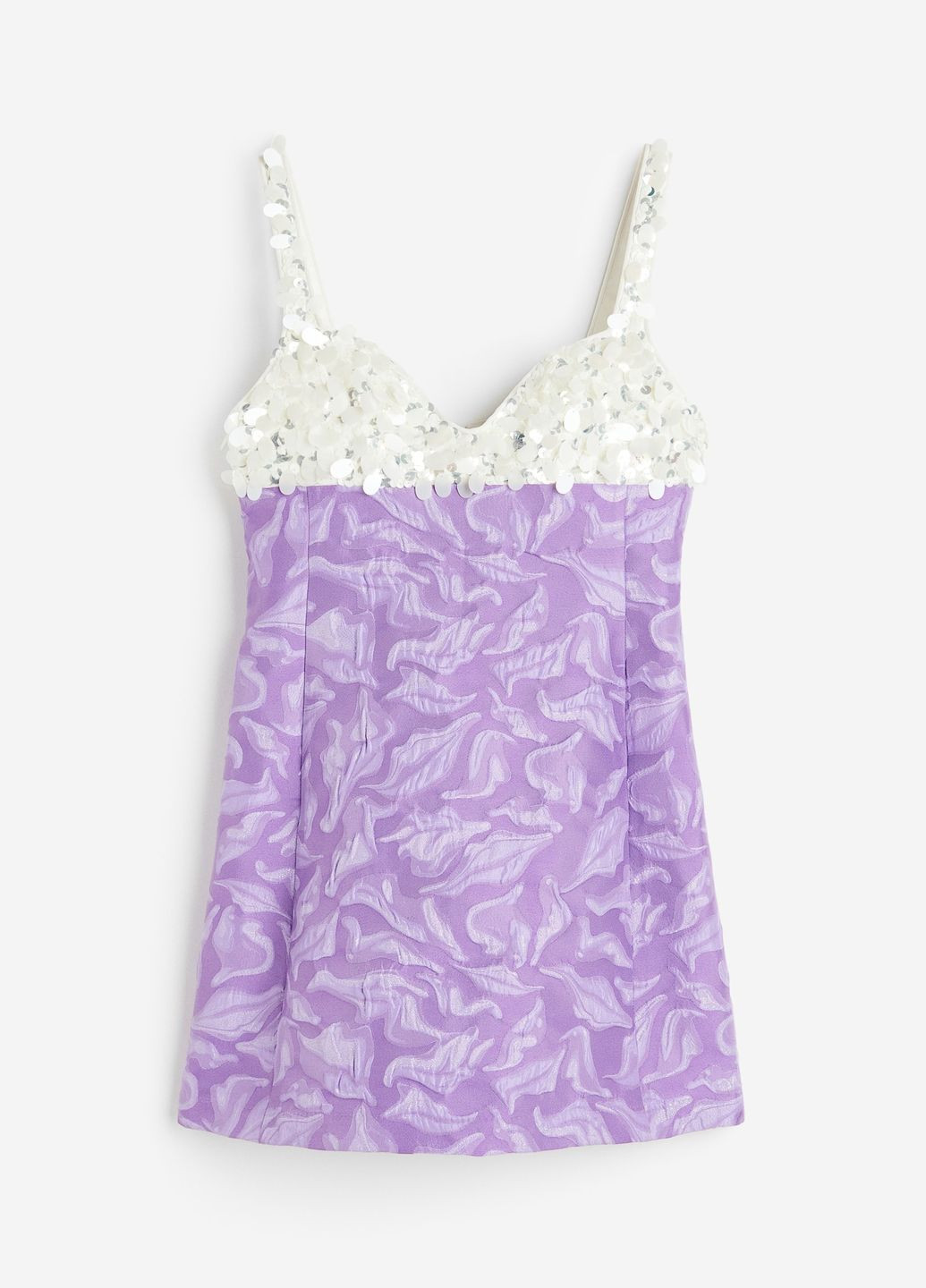 Сиреневое кэжуал платье H&M с абстрактным узором