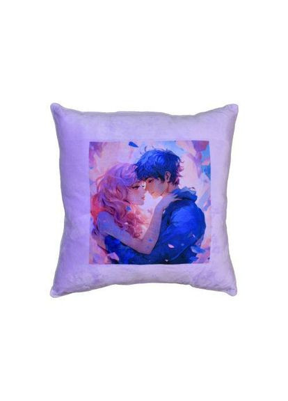 Подушка плюшева "Аніме. Подорож у світ кохання" розмір 30*30 см фіолетова Strateg (365654627)