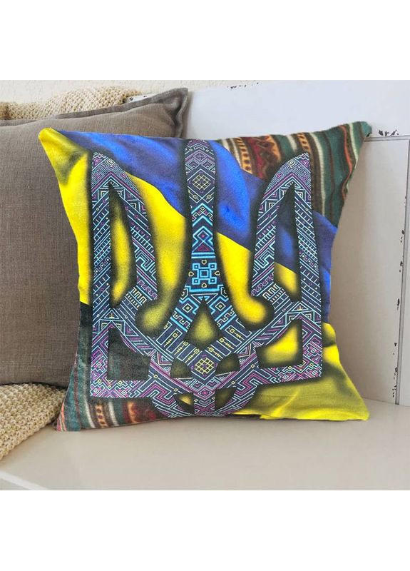 Подушка патриотическая 3D Ukraine 2535_D 11977 35х35 см FlexDress (368783921)