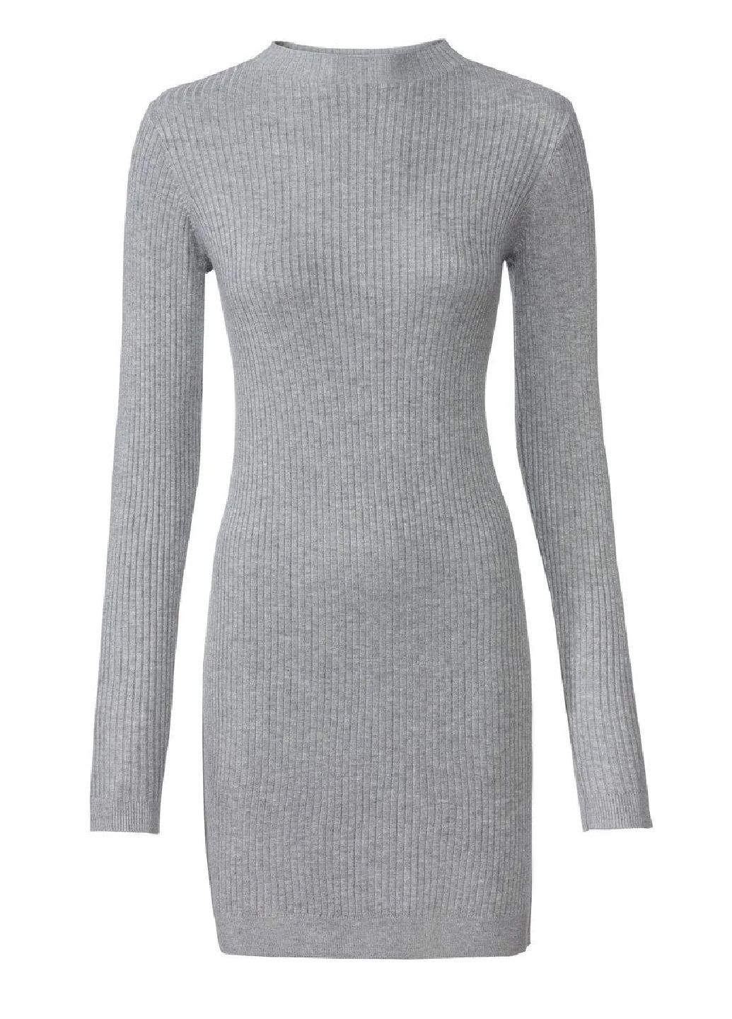 Серое повседневный платье вязаное Esmara однотонное