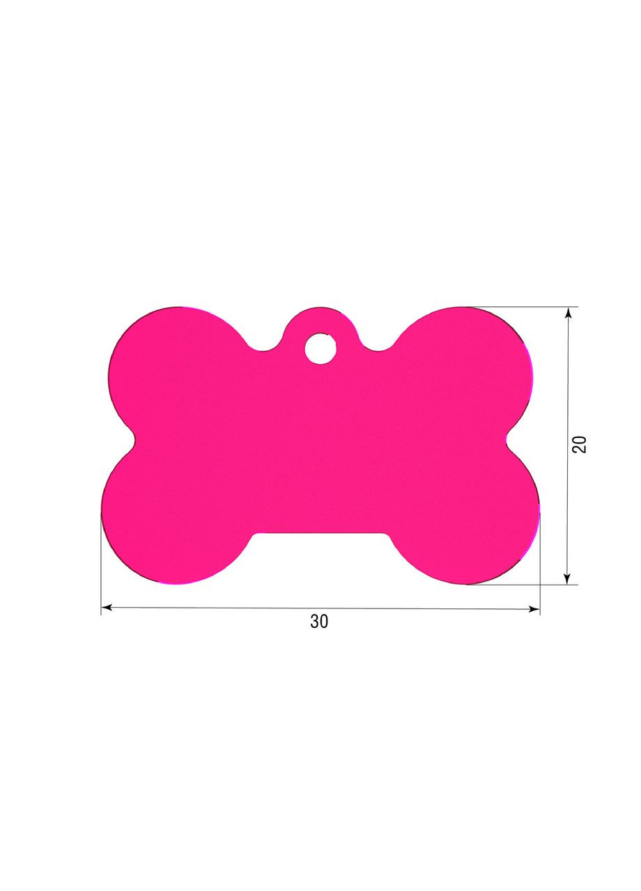 Адресник для собаки Rose 38x25мм Ekostar (367609447)