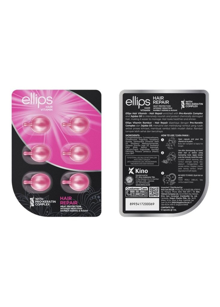 Олія для волосся c Про-Кератиновим комплексом «Відновлення волосся», 6шт x 1мл Ellips (333336733)