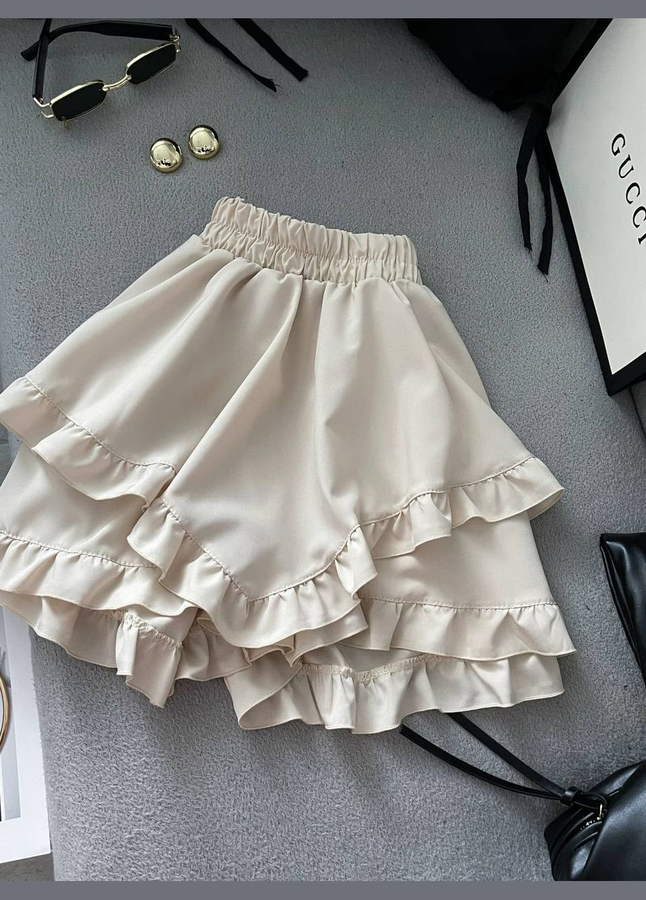 Спідниця-шорти з високою талією та воланами MonCher (335013850)