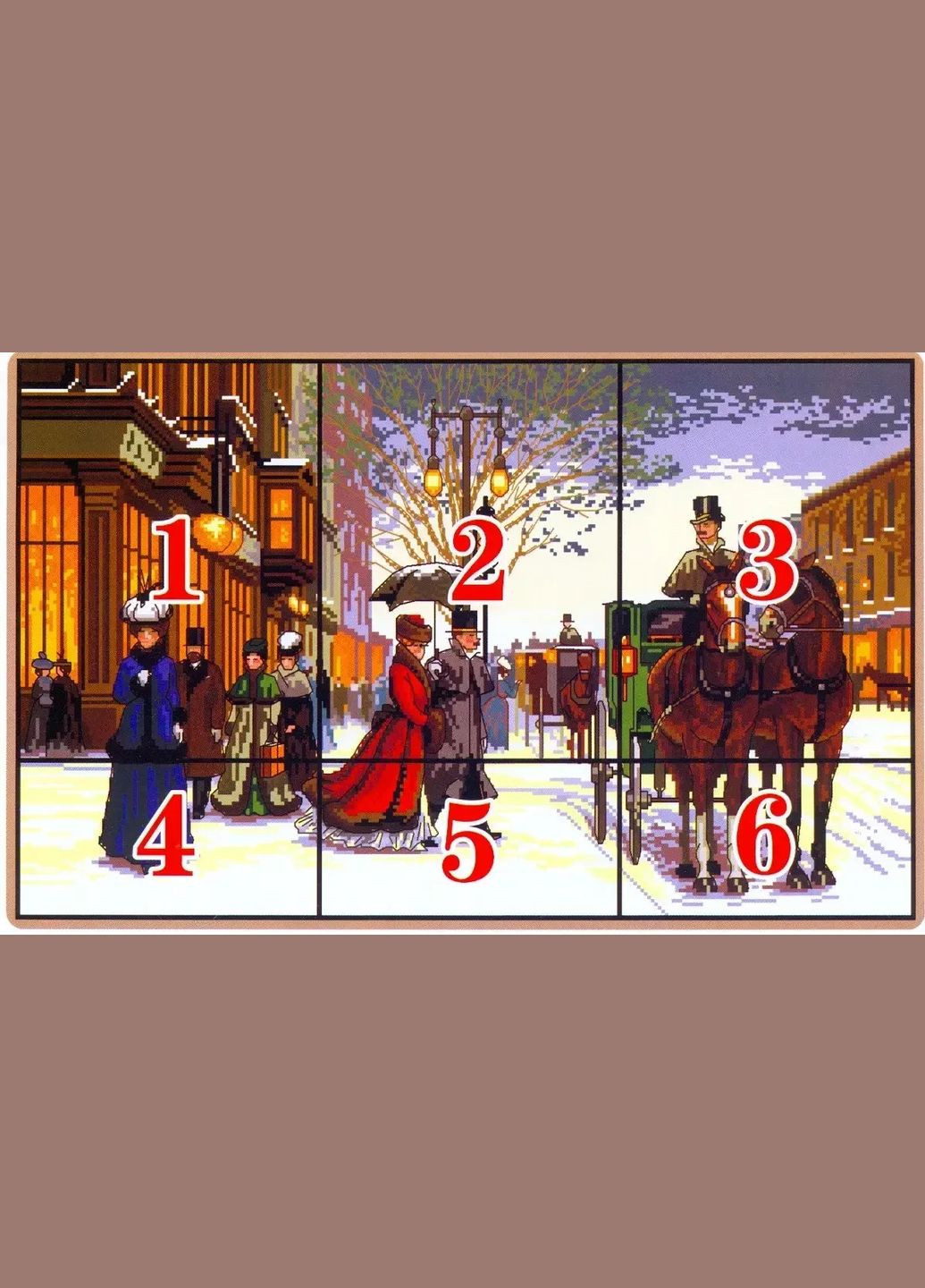 Набор для вышивания по нанесённой на канву схеме "Twilight in foreign country". AIDA 14CT printed, 54*36 см Joy Sunday (313613123)