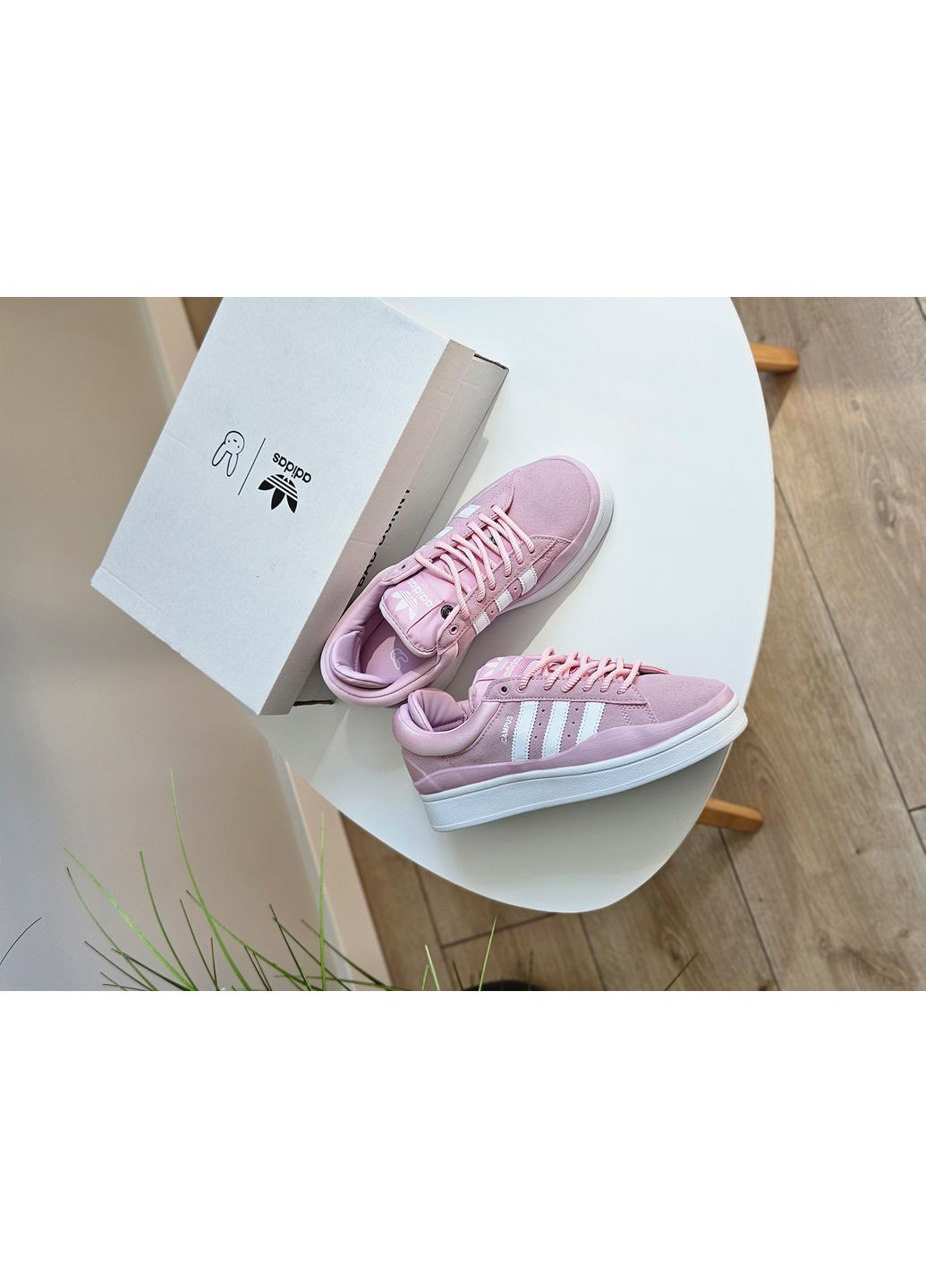 Кросівки жіночі Adidas Campus x Bad Bunny Pink White | Адідас Кампус рожеві No Brand рожеві демісезони (363296042)
