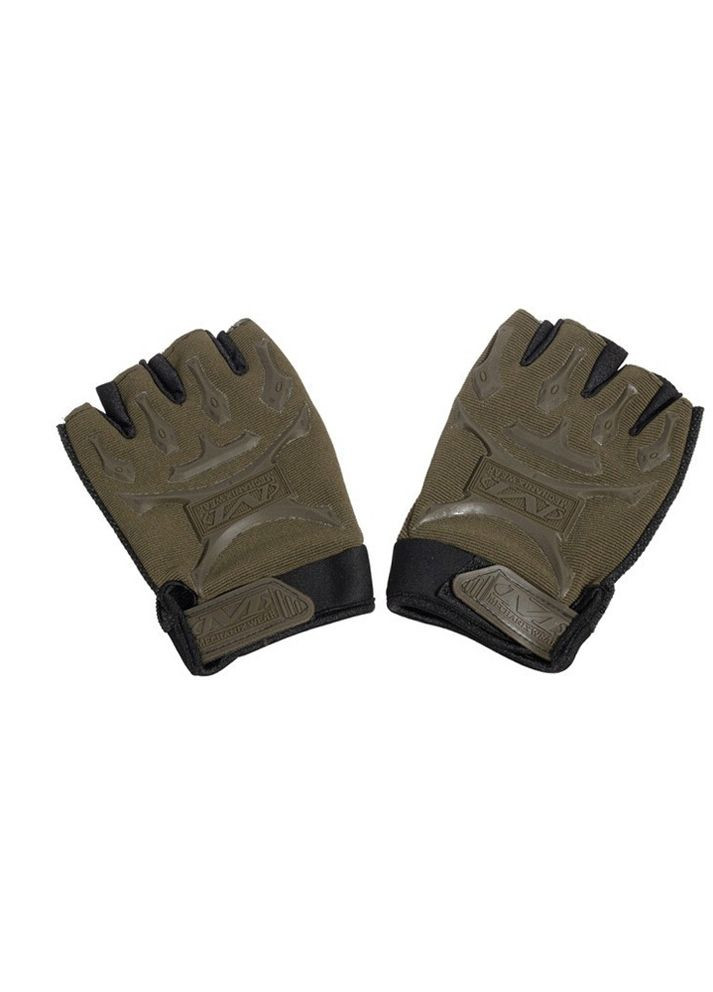 Тактичні рукавички короткопалі утеплені з захистом на кісточки зелені One size Mechanix Wear (309006185)
