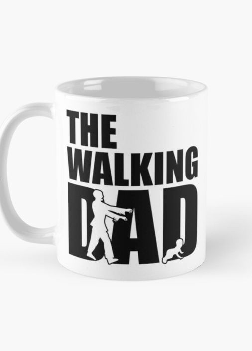 Чашка Керамическая кружка с принтом The walking dad для папы Белая 330 мл Orca (317320259)