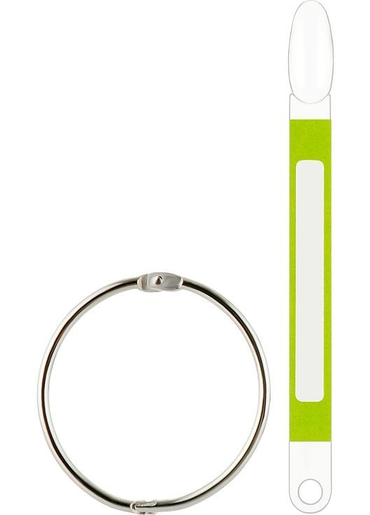 Типсы на кольце, зеленый стикер, прозрачные, миндаль 50шт (1126271-27236013) Sticker Tips (369562089)