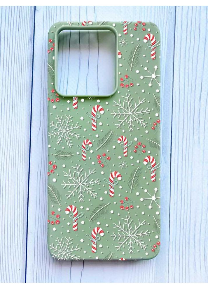 Матовий оливковий чохол на Xiaomi Redmi Note 13 Pro 5G Новорічний фон (принт 199) Creative (362967058)