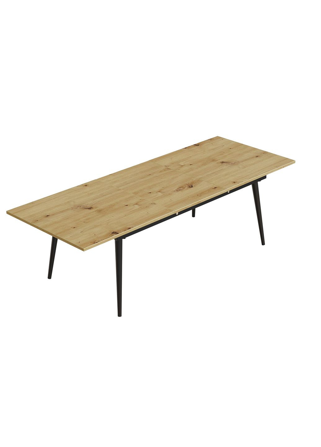 Стіл журнальний трансформер Dandi Small 45x120(160)x70 Чорний метал ДСП Дуб Артізан 16 мм (FRD-106800) Ferrum-decor (353500785)