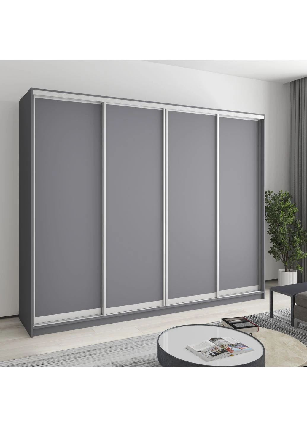 Шкаф-купе четырехдверный Комбо AL 4ДСП 260x45x210 см (MBS-12395) MebelStar (398837330)
