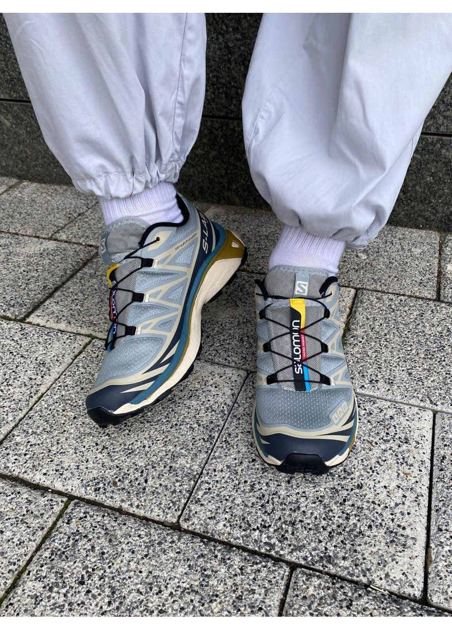 КРОССОВКИ ЖЕНСКИЕ SALOMON S LAB XT-6 BLUE BEIGE САЛОМОН ХТ-6 No Brand бежевые демисезоны (367114998)