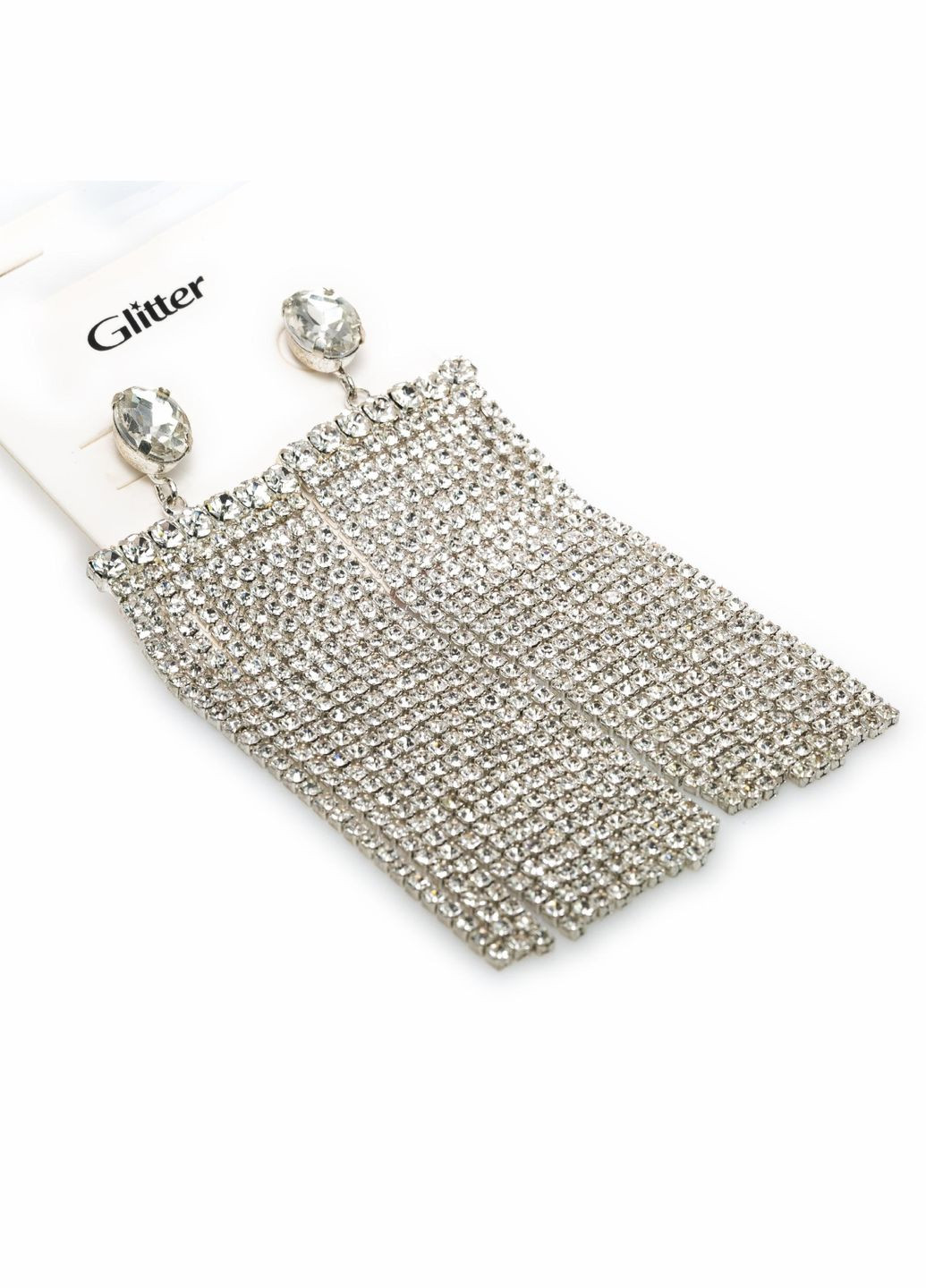 Серьги "Гламурный каскад" с кристаллами Glitter (346263020)