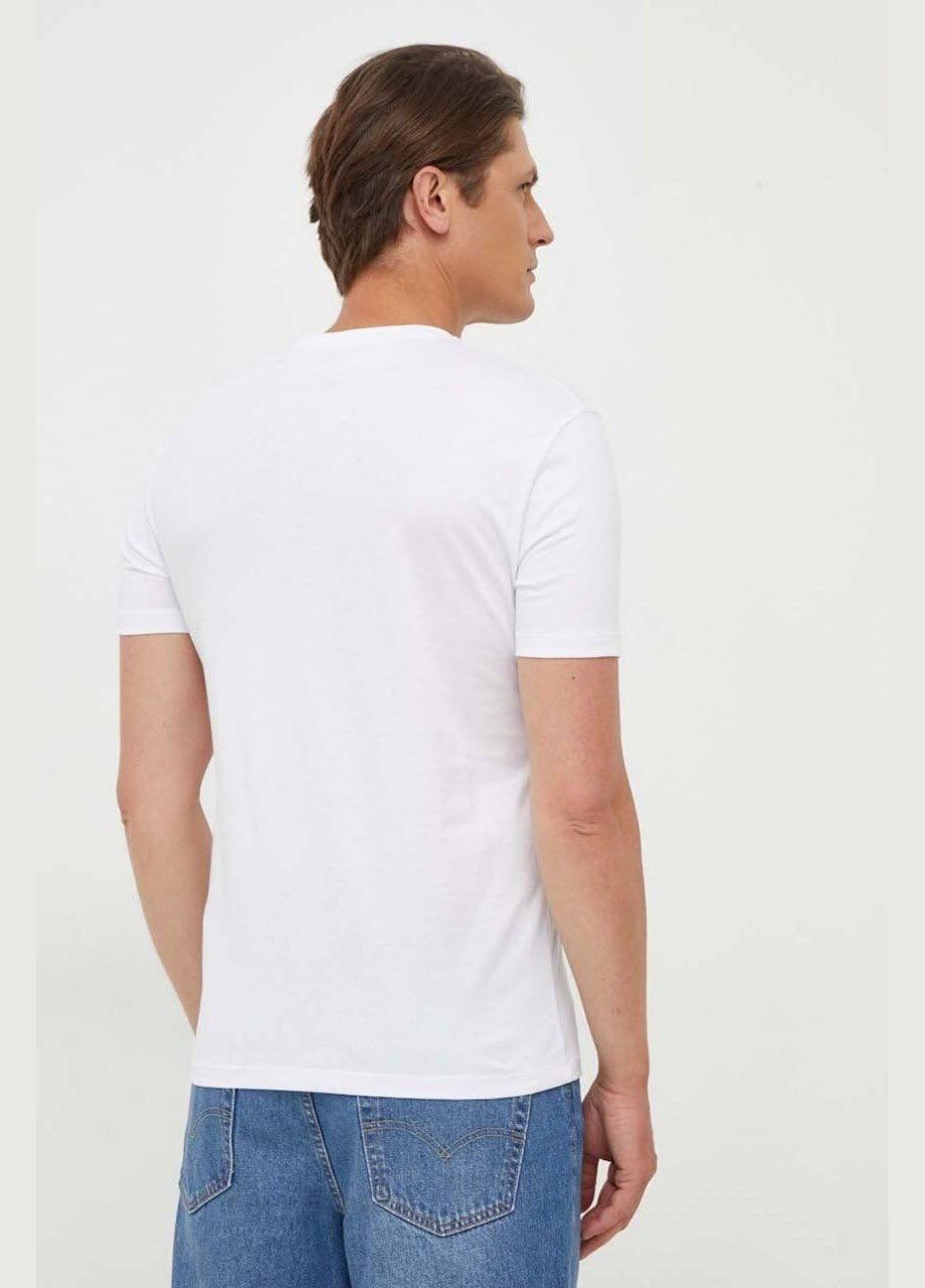 Синяя мужская футболка черная с передним принтом спереди No Brand