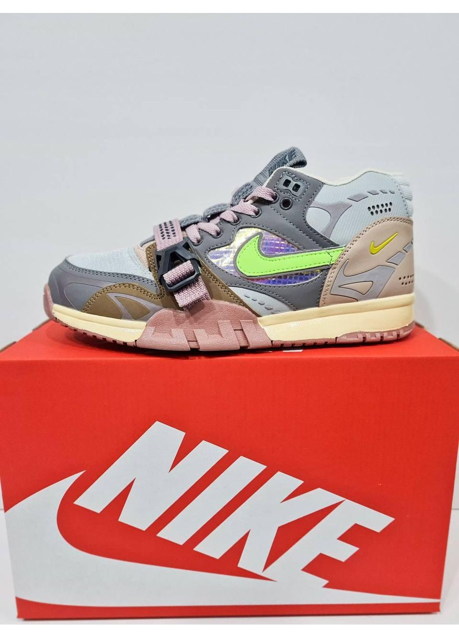 Розовые демисезонные кроссовки мужские nike air trainer 1 sp beige pink найк аир трейнер 1 No Brand