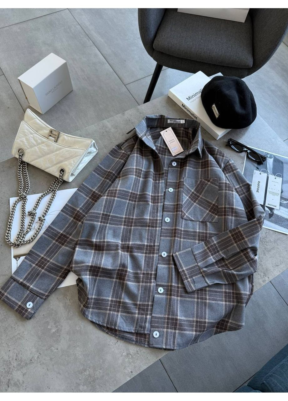 Жіноча сорочка в клітинку No Brand (366226895)