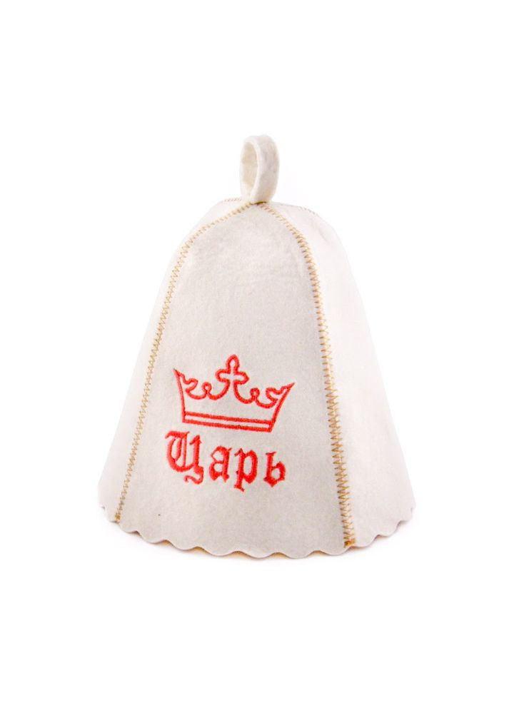 Банная шапка "Царь" натуральный войлок белый (LA-662) Luxyart (307400609)