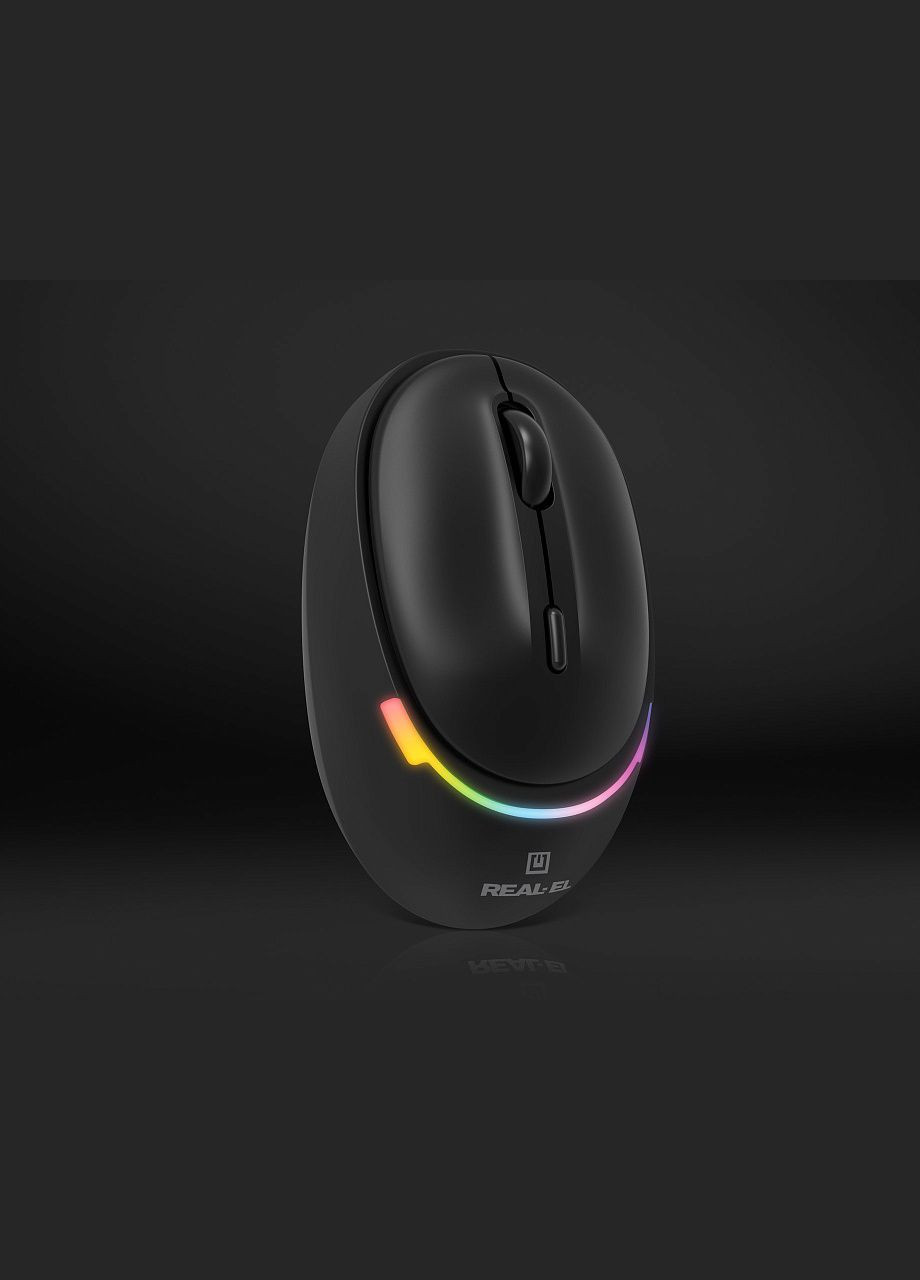 Мышка RM-440W (беспроводная Bluetooth/2.4 ГГц, с аккумулятором и подсветкой) Real-El (341089476)