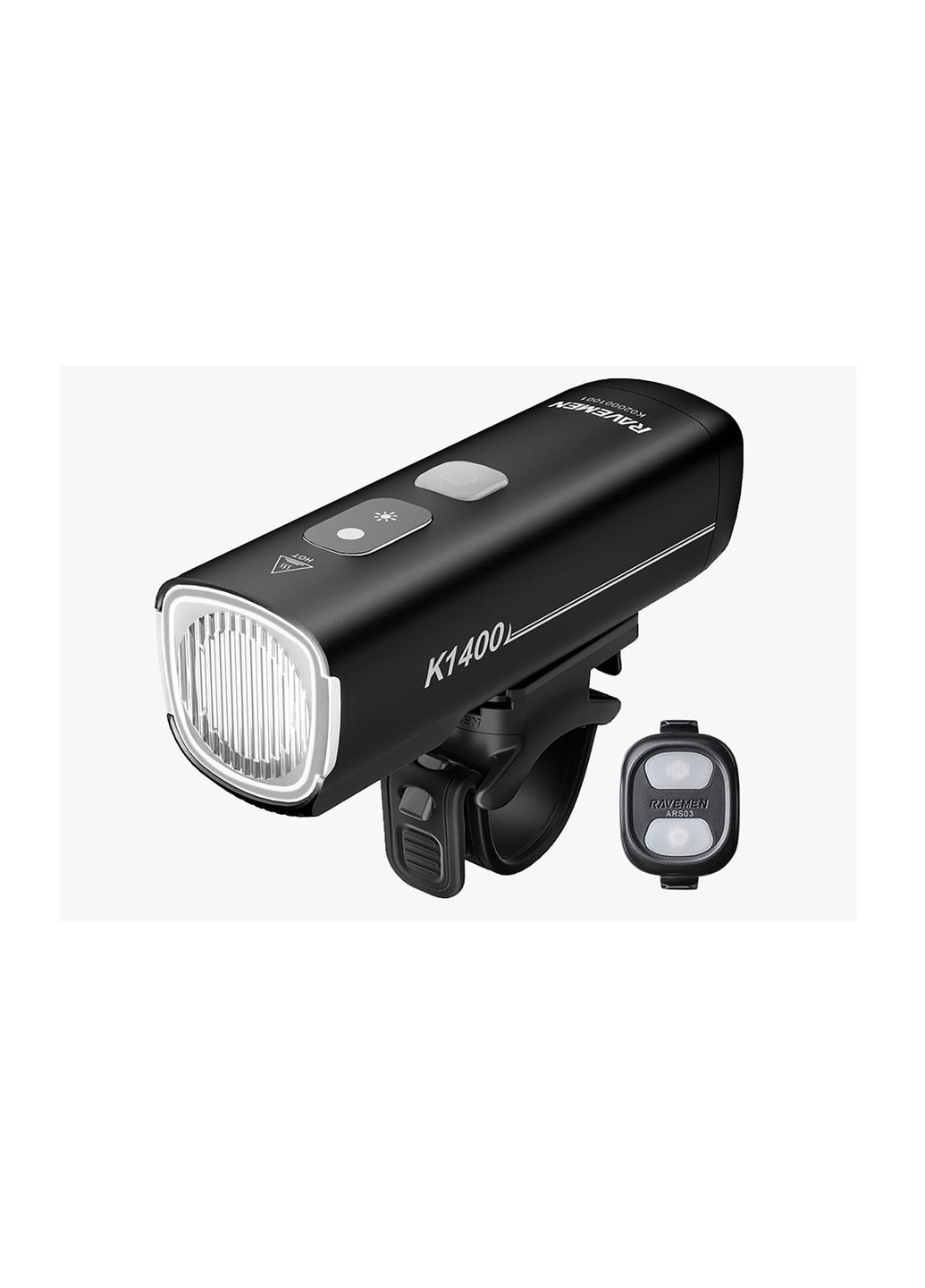 Велосипедна фара K1400 (1400 lm, 4000 mAh) з датчиком освітленості, бездротова кнопка Ravemen (369648500)