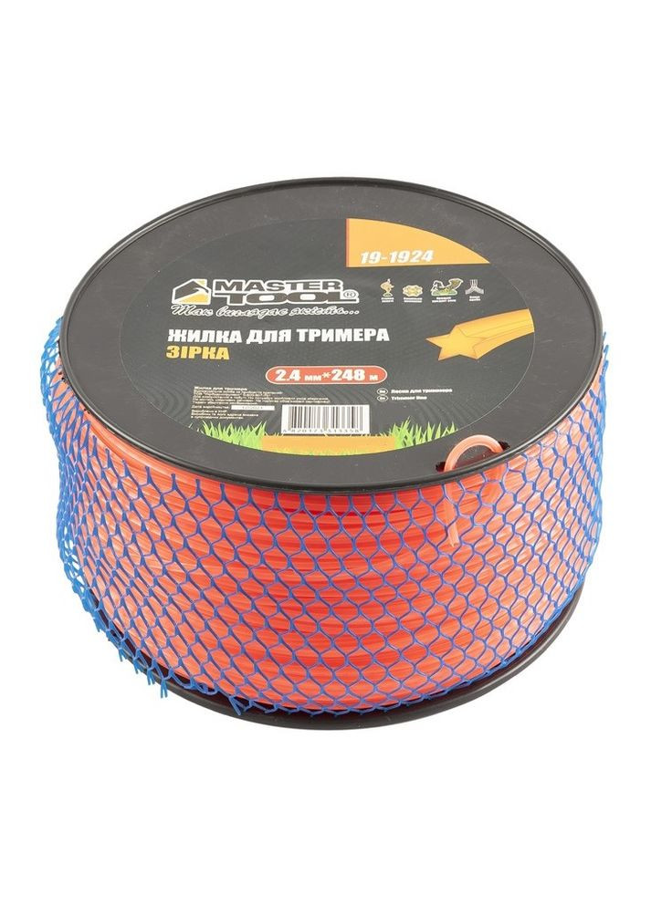 Жилка для тримера ЗІРКА 2,40 мм, 248 м, котушка (19-1924) Mastertool (340911613)