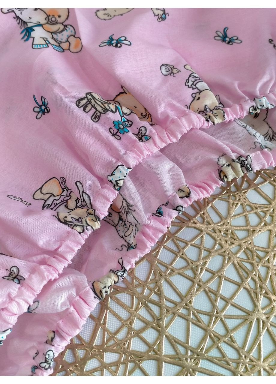 Простынь на резинке в коляску, люльку, бязь хлопчатобумажная, размер 30*70 No Brand (370370094)