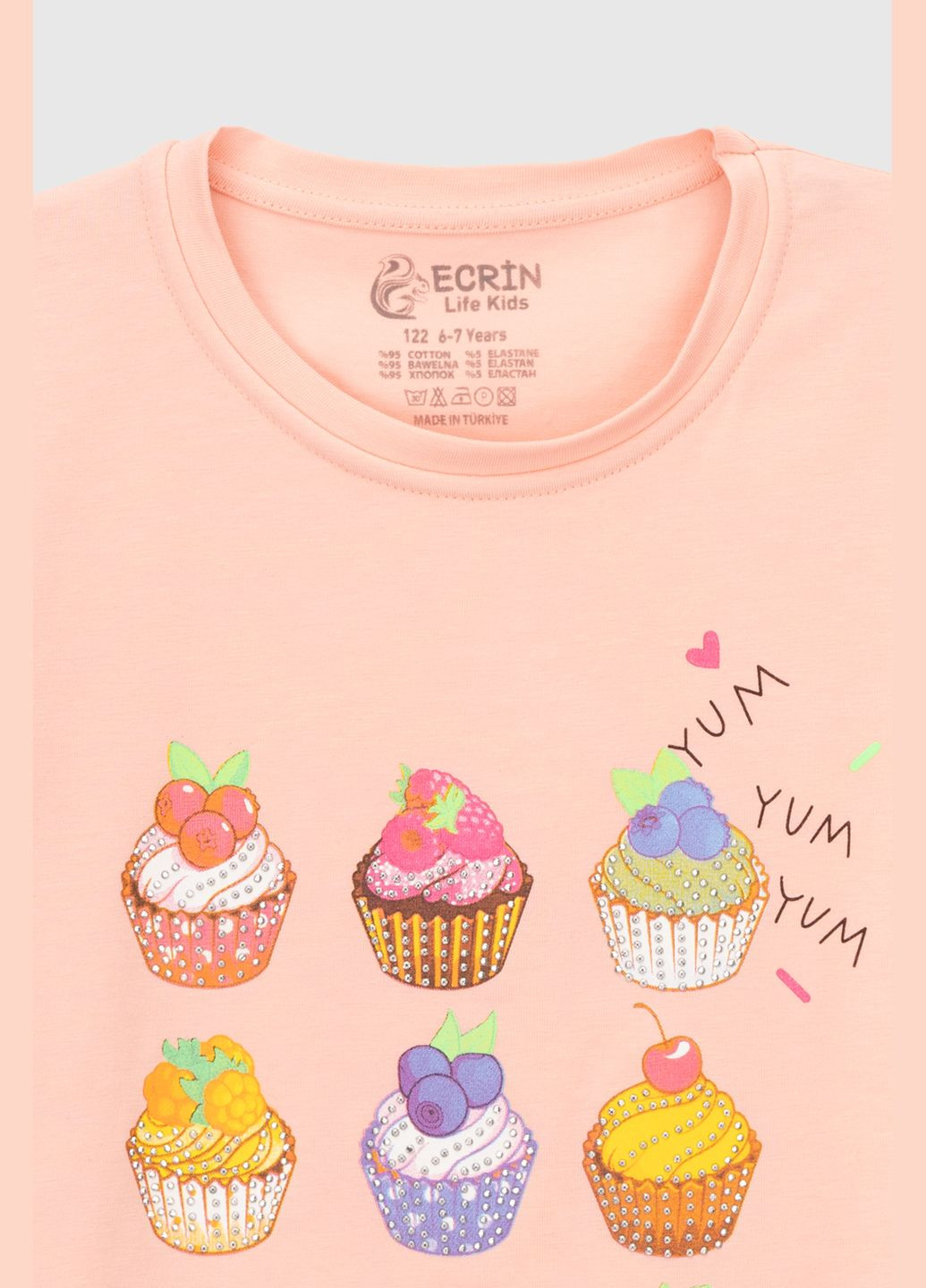 Персикова літня футболка Ecrin
