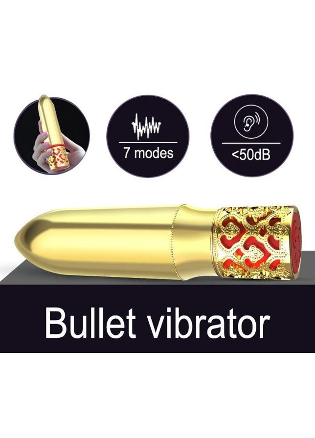 Вибропуля уникального дизайна 7 скоростей USB зарядка + мини-пульт ДУ 108*22 мм HWOK No Brand (329193196)