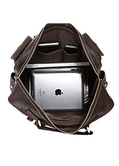 Сумка чоловіча шкіряна через плече 14757 у вінтажному стилі Коричнева Vintage (302007812)