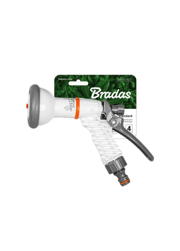 Поливочный пистолет 4-функциональный STANDARD, блистер, WHITE LINE, WL-EN1TK Bradas (390076454)