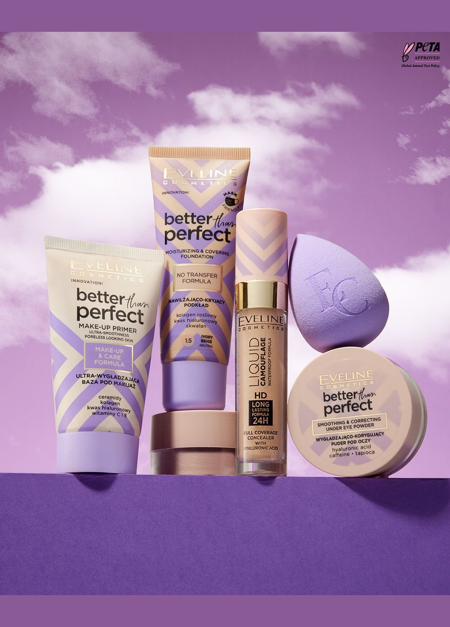 Тональное основание устойчивое увлажняющее BETTER THAN PERFECT 30 мл. 05- CREAMY BEIGE Eveline Cosmetics (340110466)