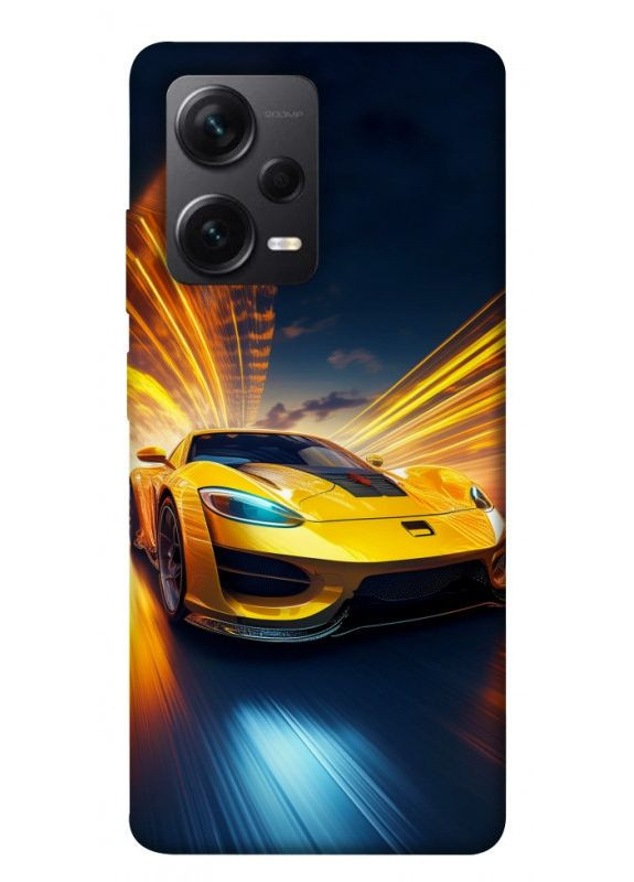 Чохол з принтом для Xiaomi Redmi Note 12 Pro+ 5G для Сяомі, ксіомі редмі ноте 12 про+ плюс Yellow Porsche No Brand (338615743)