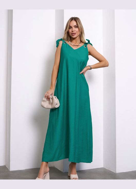 Зелена повсякденний сукні а-силует ISSA PLUS однотонна