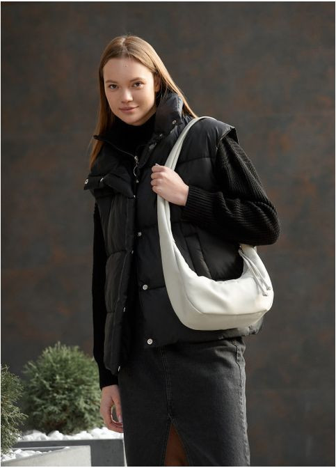 Сумка седло на плечо женская из экокожи Серый 39299 Sambag (352165848)