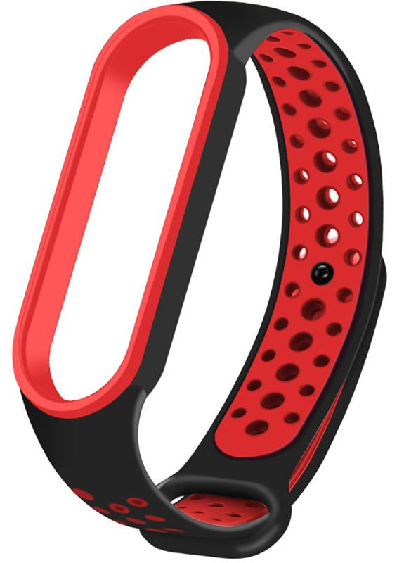 Ремешок Replacement Sports Strap for Mi Band 5/6/7 Black/Red UWatch (301473825)