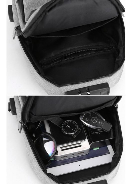 Сумка-слінг чоловіча з тканини чорна Confident (360894049)