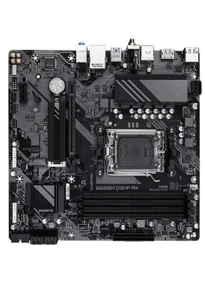 Материнская плата AM5 B650M D3HP AX, B650, 4xDDR5, Int.Video (CPU), 4xSATA3, 2xM.2, 1xPCI-E 4.0 x16, 1xPCI-E 3.0 x1, Realtek Gigabyte (395968680)